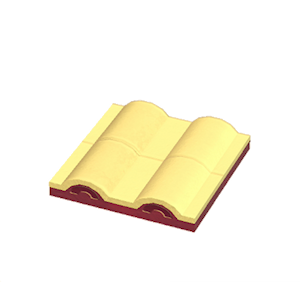 Yellow Flat wavy roof