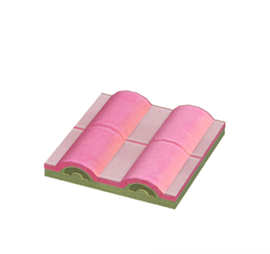 Lime Flat wavy roof