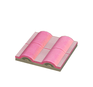Beige Flat wavy roof