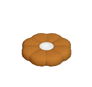 Brown Flower cushion