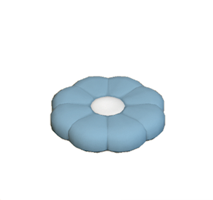 Gray Flower cushion