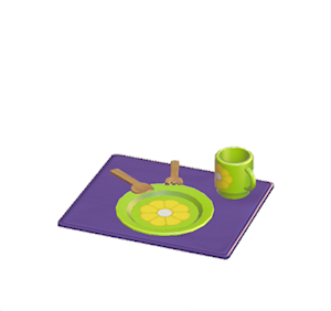 Plum Flowery table setting