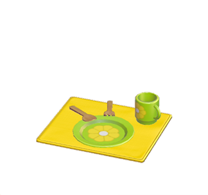 Yellow Flowery table setting