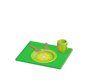 Green Flowery table setting