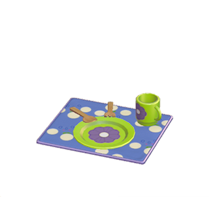 Plum Flowery table setting