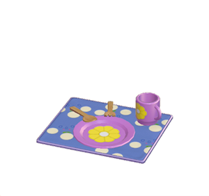 Purple Flowery table setting