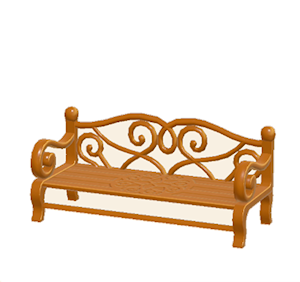 Orange Garden bench