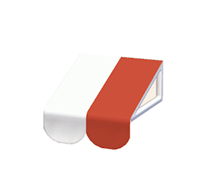 Red Glossy awning