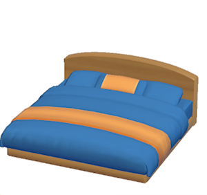 Blue Guest-room bed