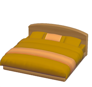 Yellow Guest-room bed