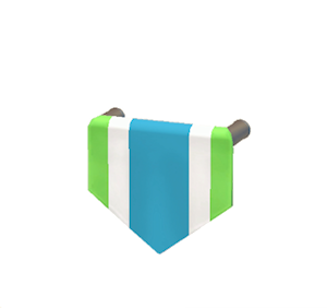 Blue Hanging banner