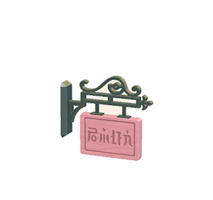 Pink Hanging sign