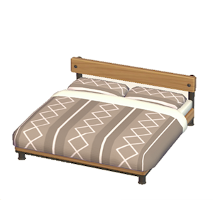 Beige Industrial bed