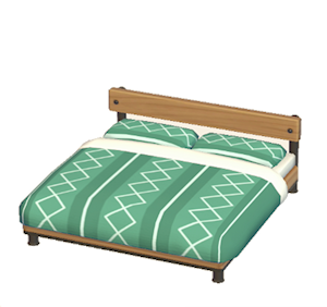 Aquamarine Industrial bed