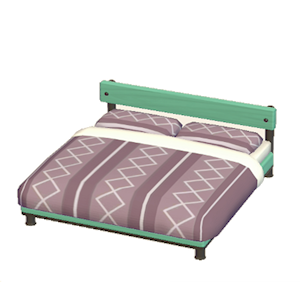 Aquamarine Industrial bed