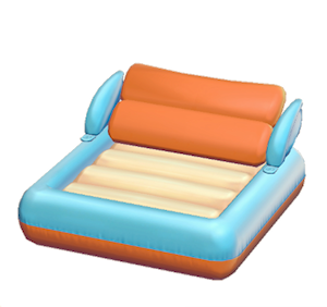 Orange Inflatable boat
