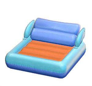 Orange Inflatable boat