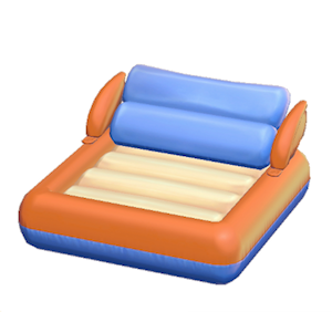 Orange Inflatable boat
