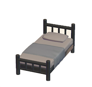 Beige Iron bed