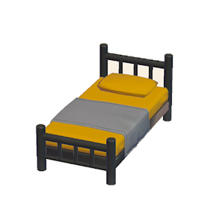 Yellow Iron bed