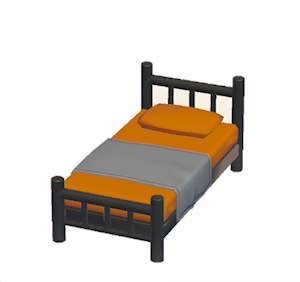 Orange Iron bed
