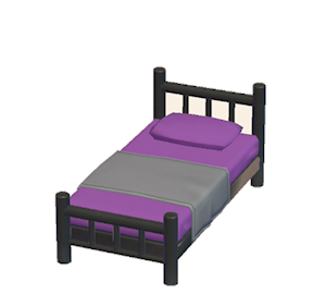 Purple Iron bed