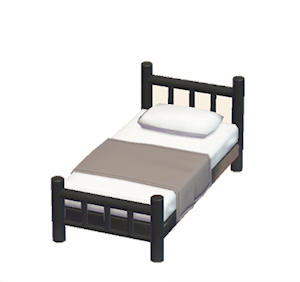Beige Iron bed