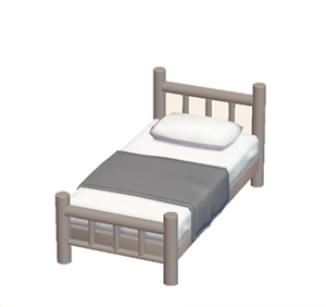 Beige Iron bed