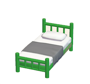 Green Iron bed