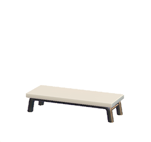 White Iron bench