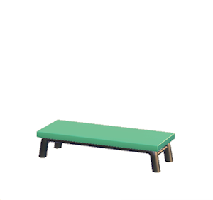 Aquamarine Iron bench
