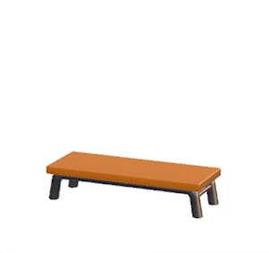 Orange Iron bench