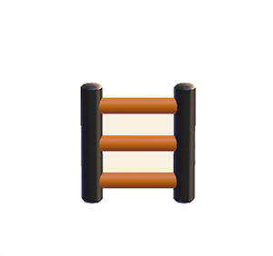 Orange Iron ladder