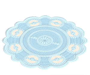 Cyan Lace rug