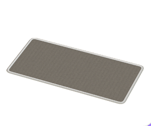 Black Large narrow rug