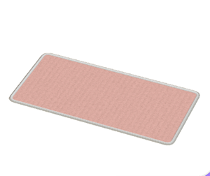 Pink Large narrow rug