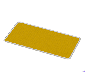 Yellow Large narrow rug