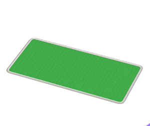 Green Large narrow rug