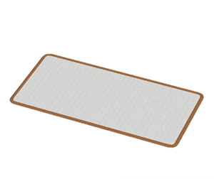 Brown Large narrow rug