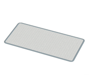 Gray Large narrow rug