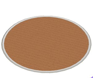 Brown Large round rug
