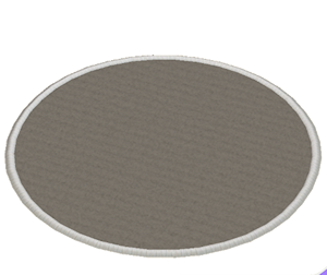 Black Large round rug
