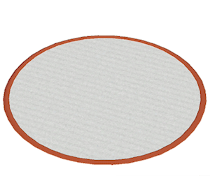 Red Large round rug