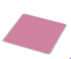 Rose Large square rug