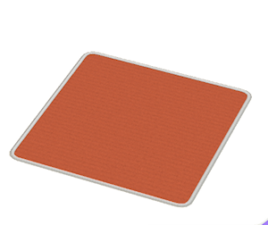 Red Large square rug