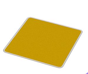 Yellow Large square rug
