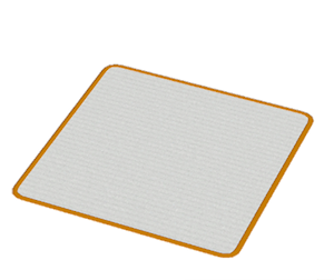 Orange Large square rug