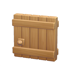 None Large wooden door