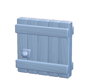 Cyan Large wooden door