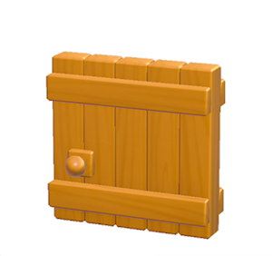 Orange Large wooden door